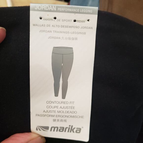 Marika Performance Legging Women XL Jordan Black White Geometric Workout Pants - Picture 7 of 12